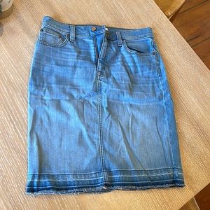 JCrew denim pencil skirt